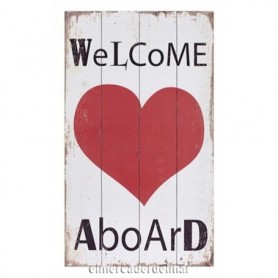Cartel náutico Welcome a Board
