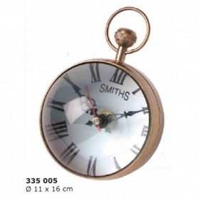 Reloj bola de cristal náutico con latón