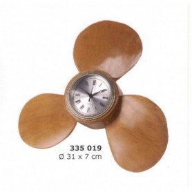 Hélice náutica de barco en madera con reloj 2