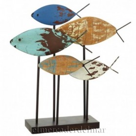 Figura náutica de banco de peces