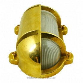 Aplique lámpara náutico ovalado con visera 2