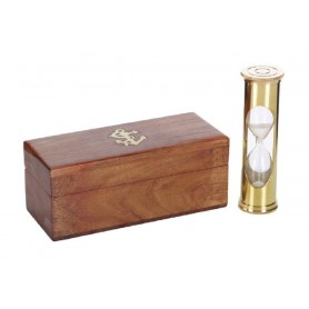 reloj de arena náutico en latón