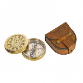 Brújula náutica con estuche de piel en elmercaderdelmar.com