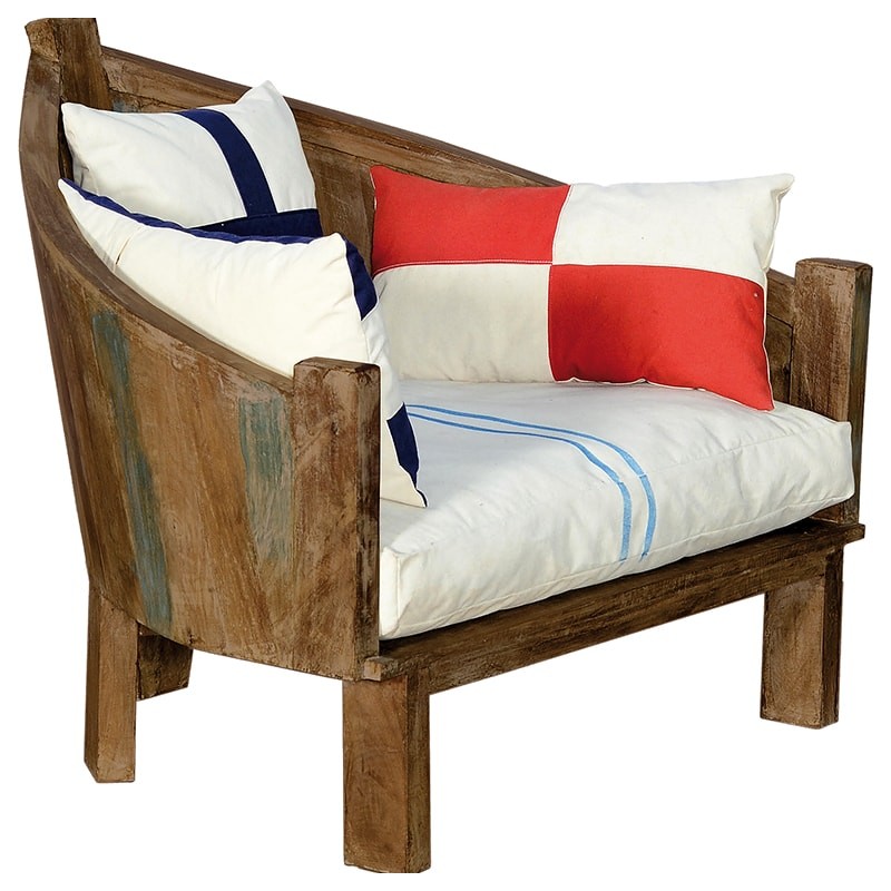 Sillón con cojines banderas