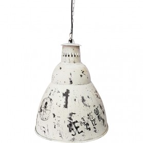 Lámpara marinera de techo de metal blanca en elmercaderdelmar.com para una decoración náutica y marinera