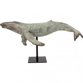 Figura decorativa marina de ballena en elmercaderdelmar.com para una decoración náutica y marinera