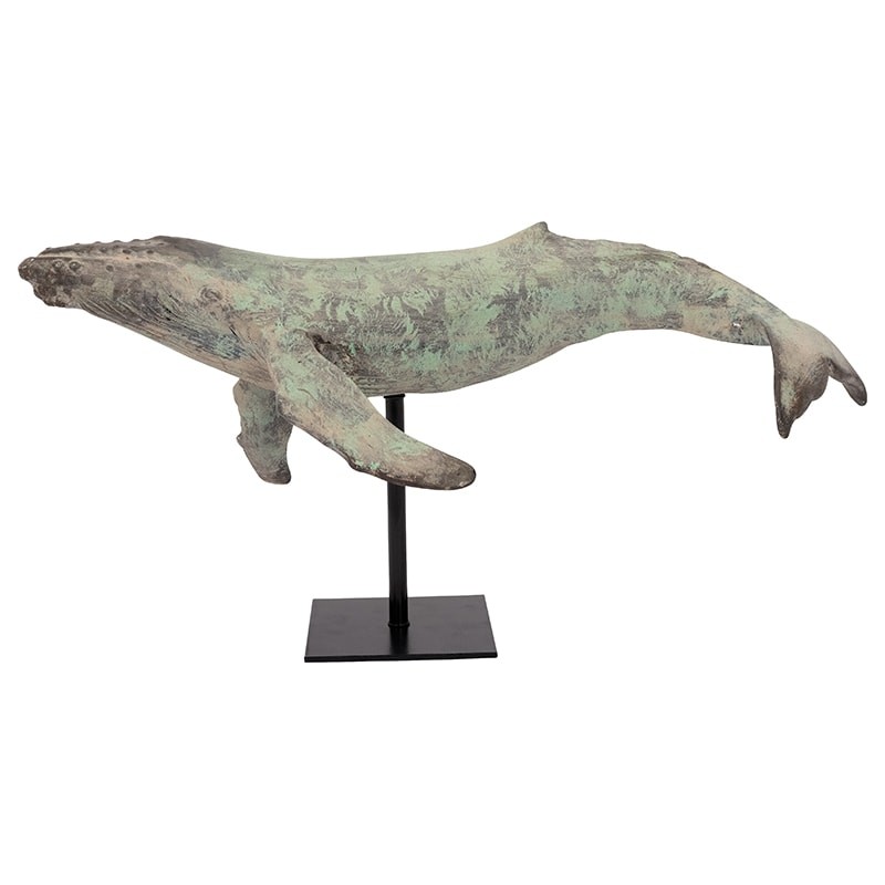 Figura decorativa marina de ballena en elmercaderdelmar.com para una decoración náutica y marinera