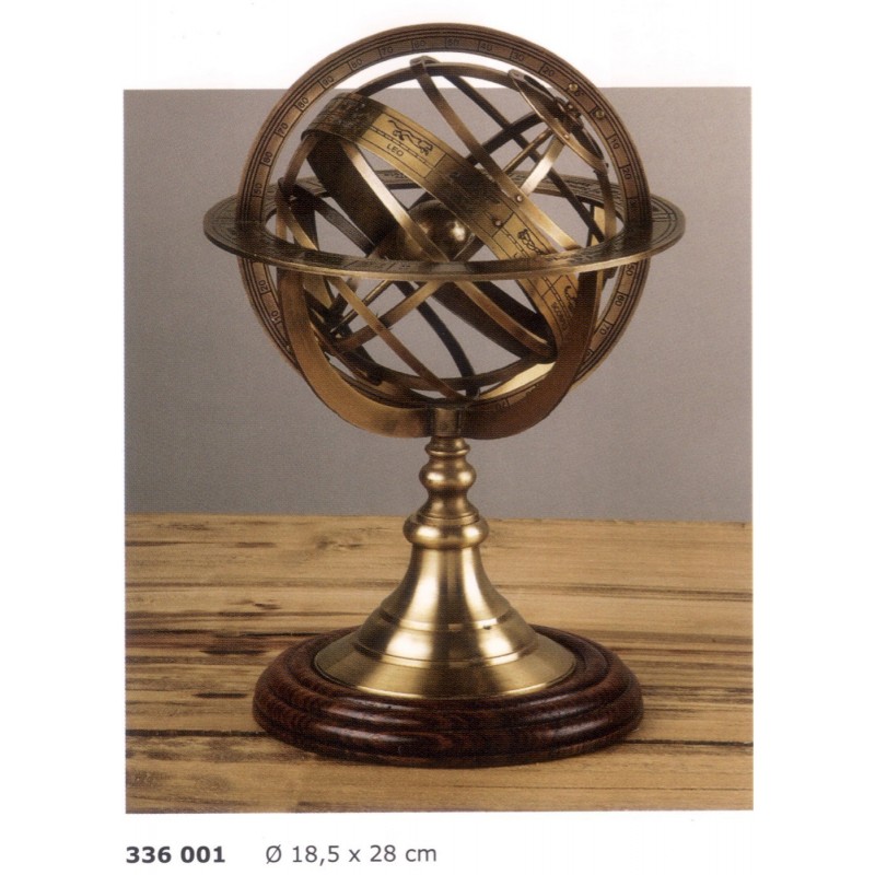 Astrolabio esférico en latón envejecido