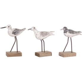 Figura decorativa pájaros náuticos con pie