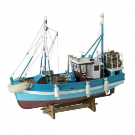 Maqueta de barco pesquero para decoración náutica