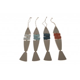 Guirnalda peces de madera decoración marinera