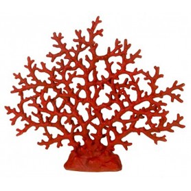 Coral marino rojo en resina para decoración marinera