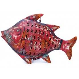 Portavelas pez colgante para decoración marinera