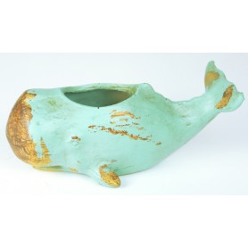 Cuenco ballena resina para decoración marinera 2