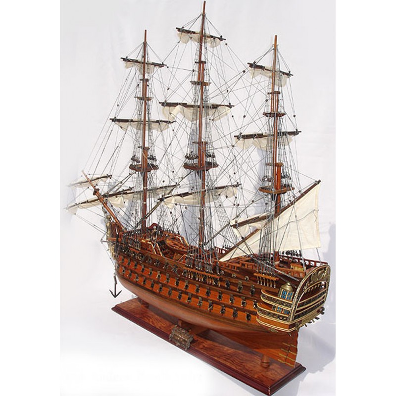 picar Panorama Pensionista Maqueta de barco en madera del navío Royal Louis