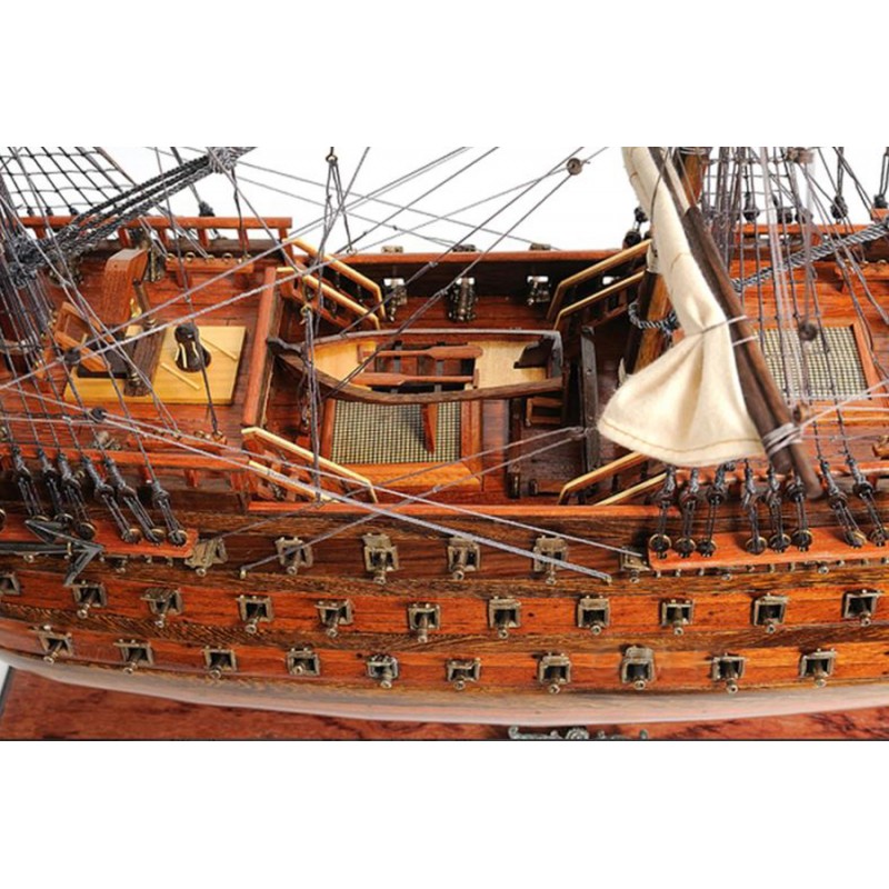 picar Panorama Pensionista Maqueta de barco en madera del navío Royal Louis