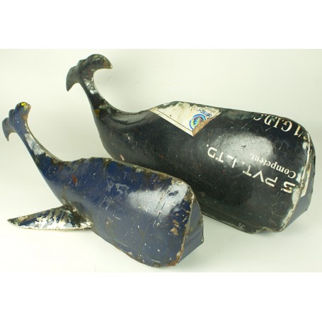Figura marinera Ballena en metal