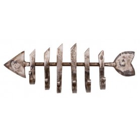 Perchero colgador pez en hierro