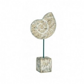 Figura caracola decorativa en madera