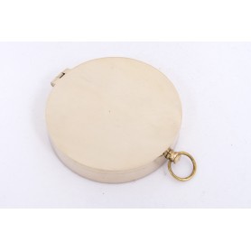 Brújula de latón en estuche de madera 2