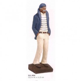 PERSONAJE DE UN VIEJO MARINO SOBRE PEANA 