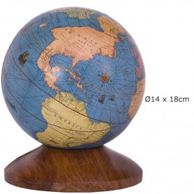 Globo terrestre mapamundi con peana 14CM 2