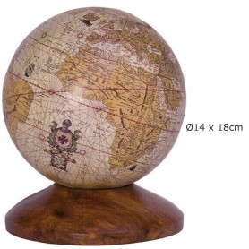 Globo terrestre mapamundi con peana 14CM