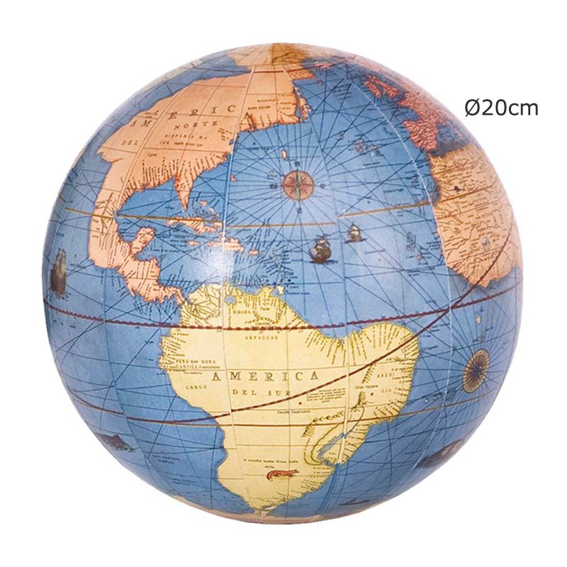 Globo terrestre del mapa del mundo