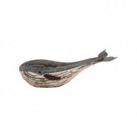 Figura ballena decorativa en madera