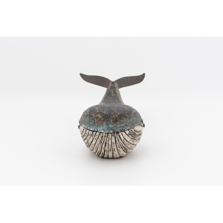 Ballena náutica de madera y metal