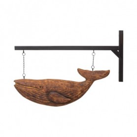 Mural ballena de madera con soportes 2