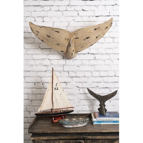 Figura decoración marinera cola ballena de pared