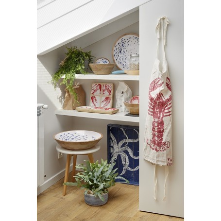 Bandeja de madera rectangular decorativa