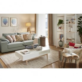 Almohadón corales rojos 100% algodón 2