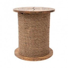 Mesa bobina de cuerda de madera