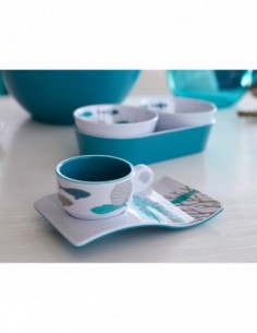 Set de de plato y taza de café para barco 2