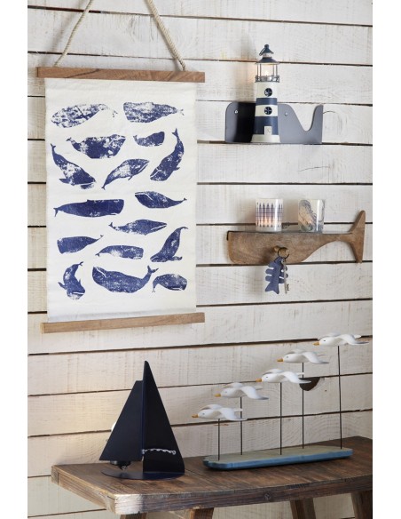 Bandada pájaros decoración marinera