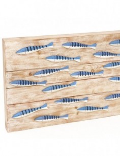 Panel cuadro peces de madera 2