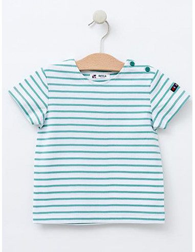 Camiseta náutica manga corta bebé
