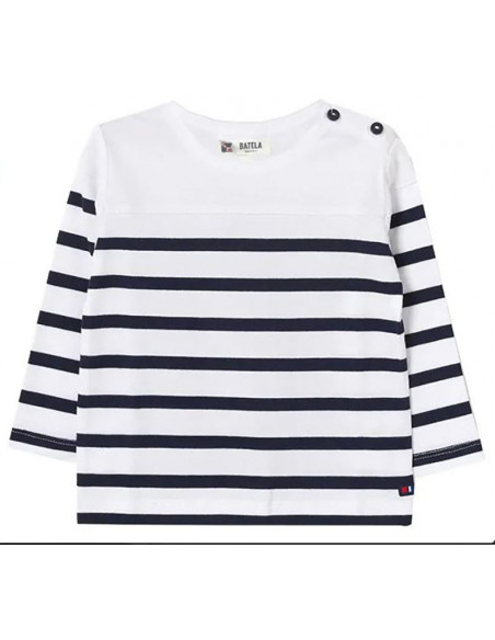 Camiseta marsellesa náutica de bebé Batela