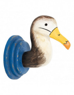 Perchero de madera colgador pájaro