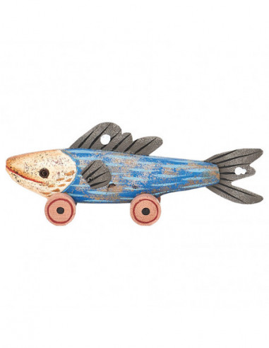Figura pez náutico con ruedas