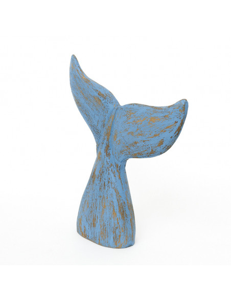Escultura de madera cola de ballena