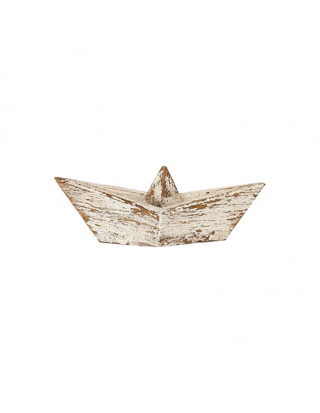 Figura barco de papel en madera