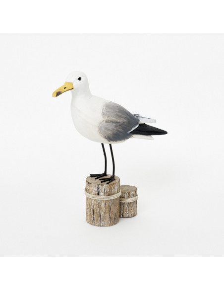 Figura gaviota náutica de madera