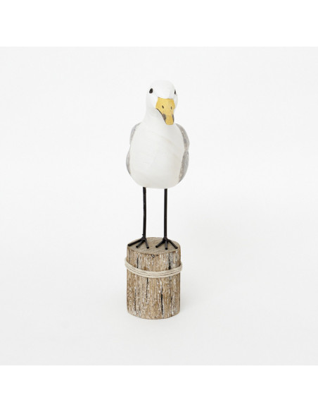 Escultura gaviota de mar en madera
