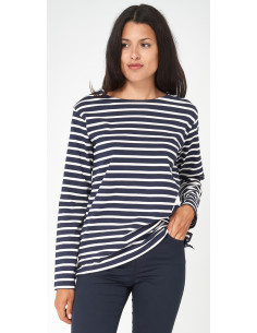 Camiseta manga larga cuello redondo mujer