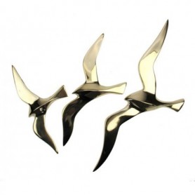 GAVIOTA VOLANDO EN LATÓN PULIDO PARA COLGAR