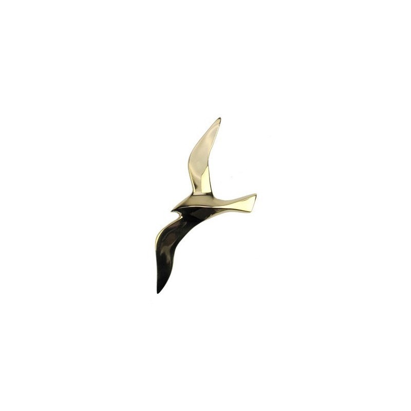 GAVIOTA VOLANDO EN LATÓN PULIDO PARA COLGAR