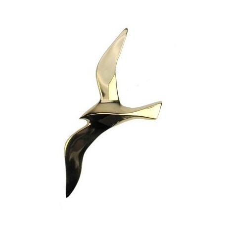GAVIOTA VOLANDO EN LATÓN PULIDO PARA COLGAR